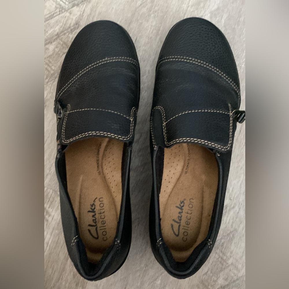 Black flats comfortable Clark’s collection size 7